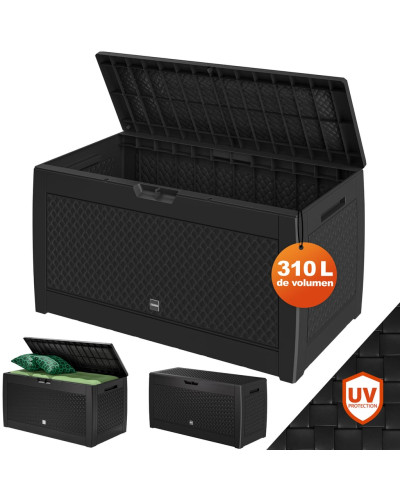 Gartenbox Matuba 310L Anthrazit Flechtoptik